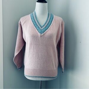 Tennis Style Wool Sweater